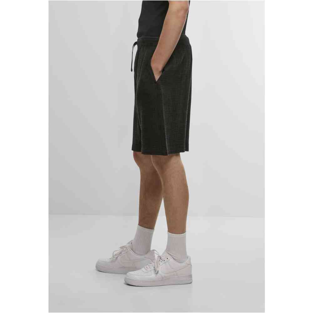 Urban Classics - Acid Washed Musselin Shorts - Black